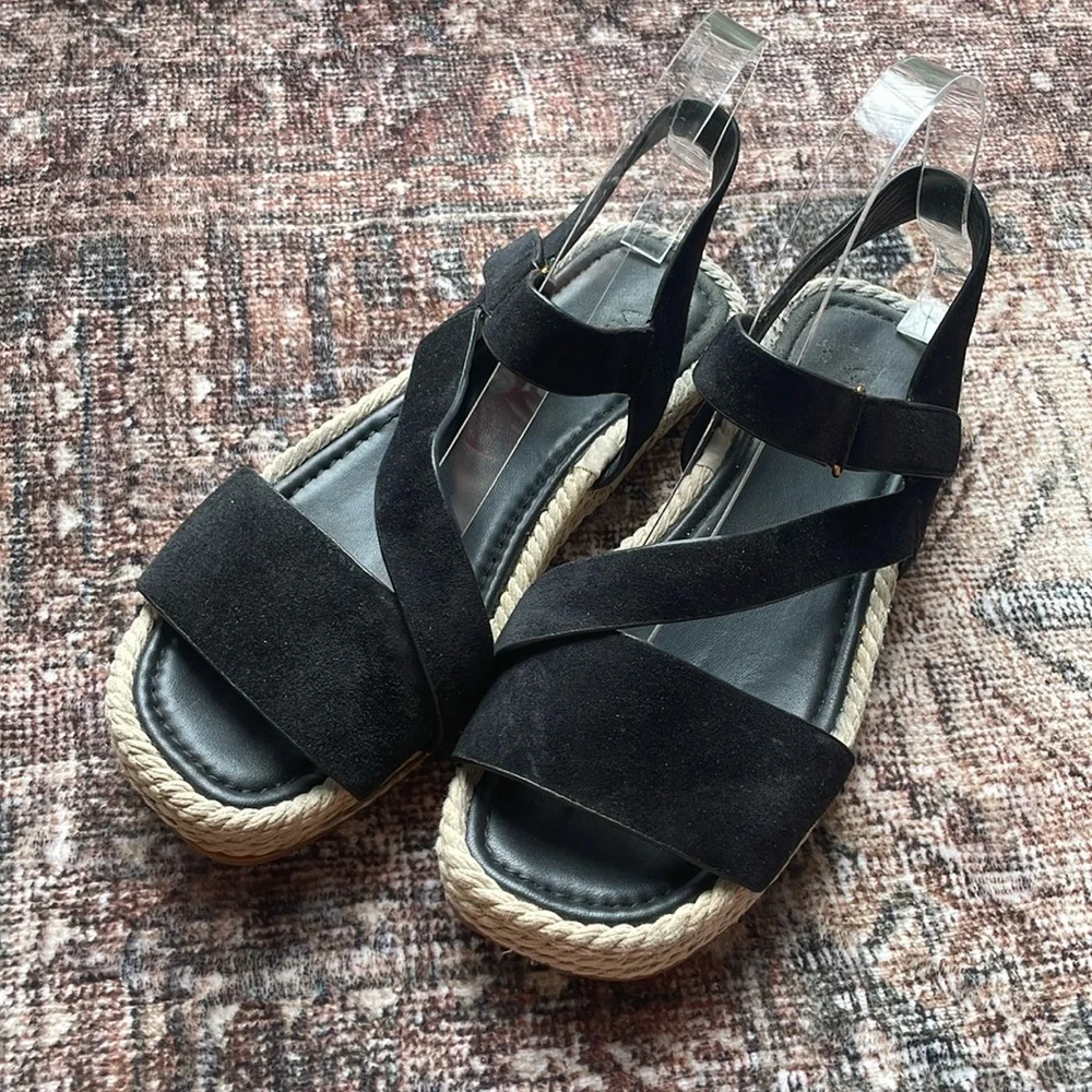Vince Eliana espadrille suede strappy sandals size 7